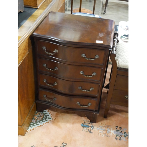 368 - BOW FRONTED CHEST OF DRAWERS