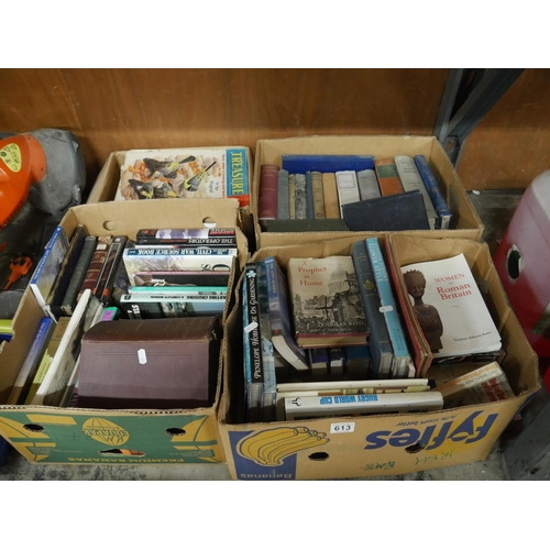 613 - 4 BOXES OF BOOKS