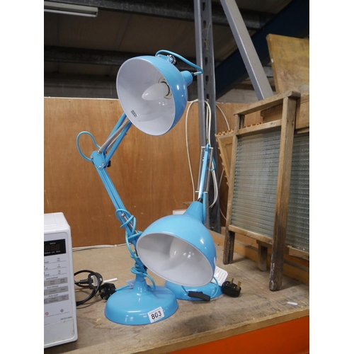 803 - 2 ANGLE POISE LAMPS