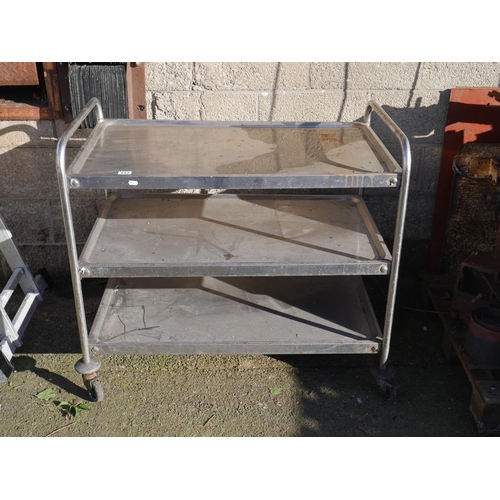 113 - STAINLESS STEEL TROLLEY