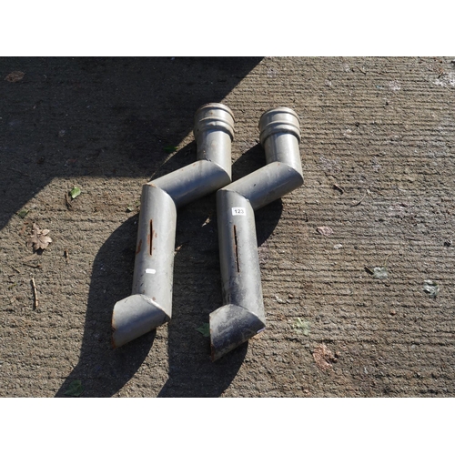 123 - 2 ENAMEL DOWNPIPE BENDS