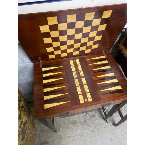 508 - INLAID EDWARDIAN GAMES TABLE TABLE