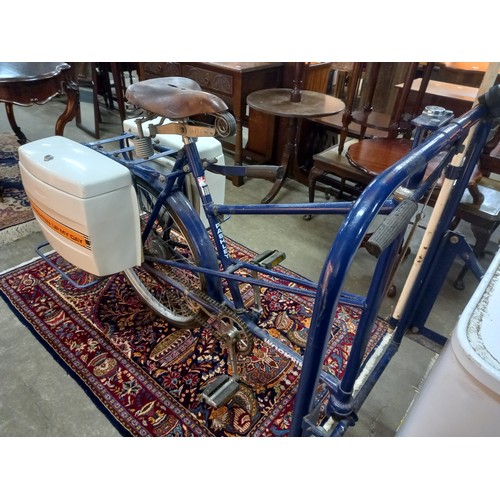 451 - VINTAGE PASHLEY ICE CREAM SELLERS BIKE WITH PARASOL