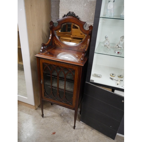 257 - EDWARDIAN INLAID DISPLAY CABINET