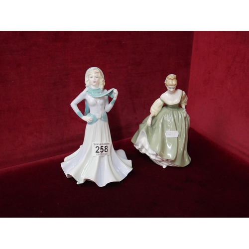 258 - DOULTON & COALPORT FIGURES