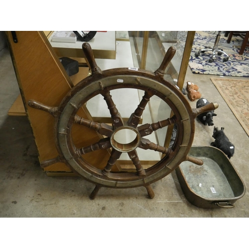 306 - ANTIQUE SHIPS WHEEL