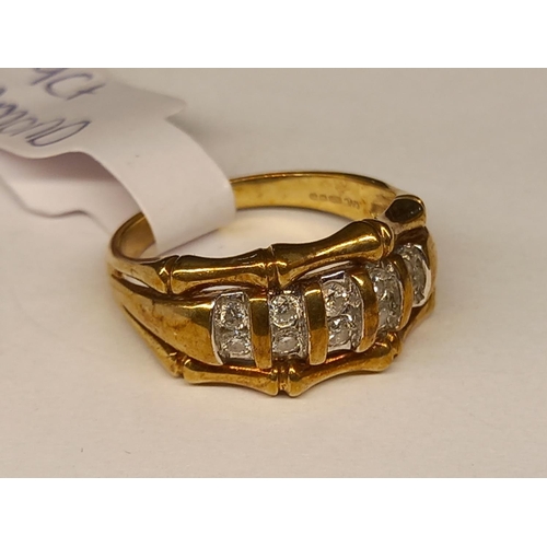 308 - 9CT DIAMOND RING SIZE M.1/2