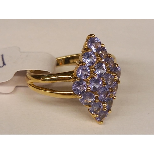 322 - 9CT TANZANITE RING SIZE M.1/2