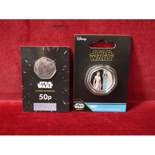 335 - 2 PROOF STAR WARS 50p COINS