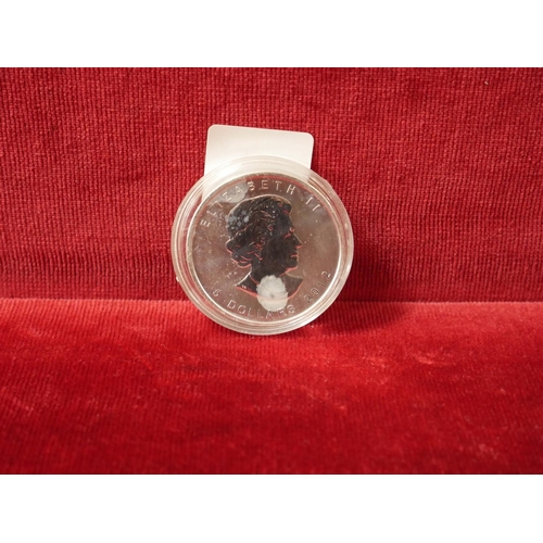 344 - SILVER CANADIAN 5 DOLLAR COIN 2012