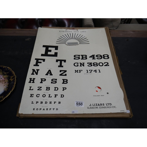 550 - VINTAGE EYE TEST CHART