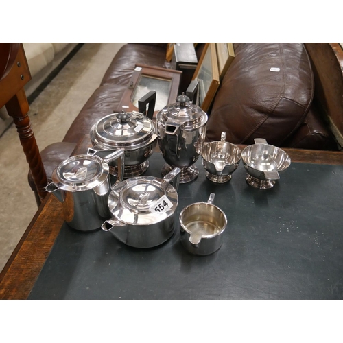 554 - SILVER PLATED TEA SERVICE