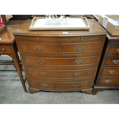 567 - BOW FRONTED CHEST OF DRAWERS