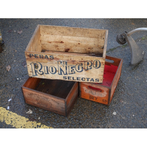 114 - 3 WOODEN CRATES