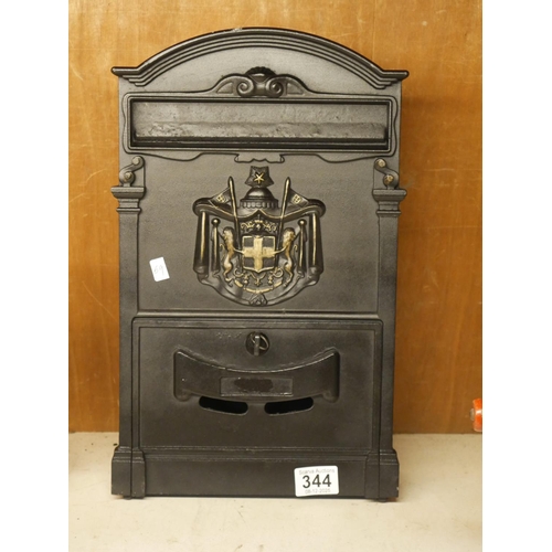 344 - METAL POST BOX