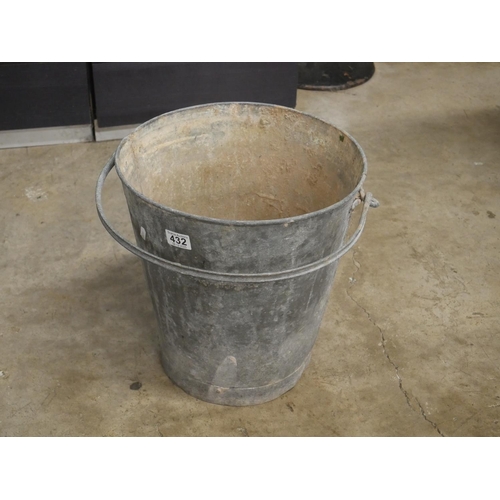 432 - LARGE GALVANISED BUCKET