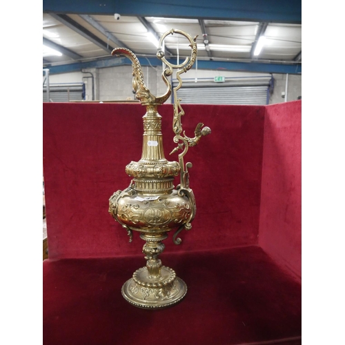452 - LARGE ANTIQUE BRASS EWER