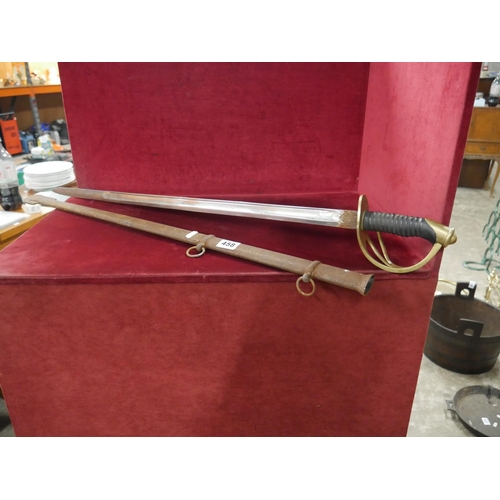 458 - ANTIQUE SWORD AND SCABBARD