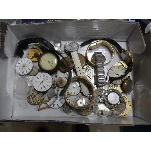 468 - BOX OF WATCHES AND PARTS