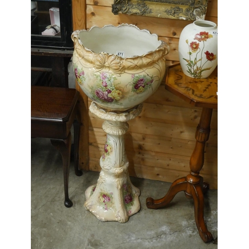 471 - JARDINIERE AND STAND