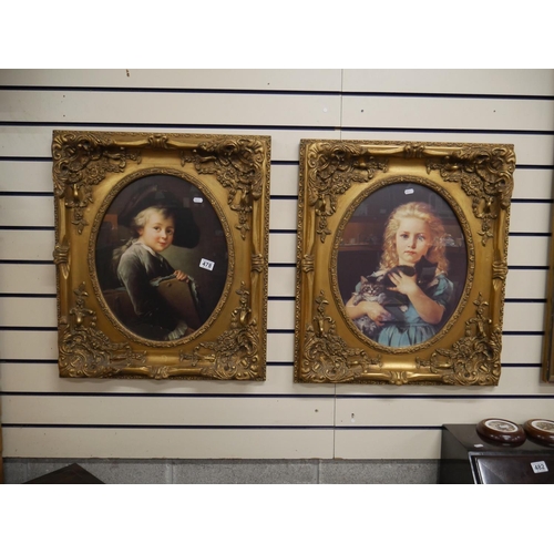 478 - PAIR OF HEAVY GILT FRAMED PRINTS
