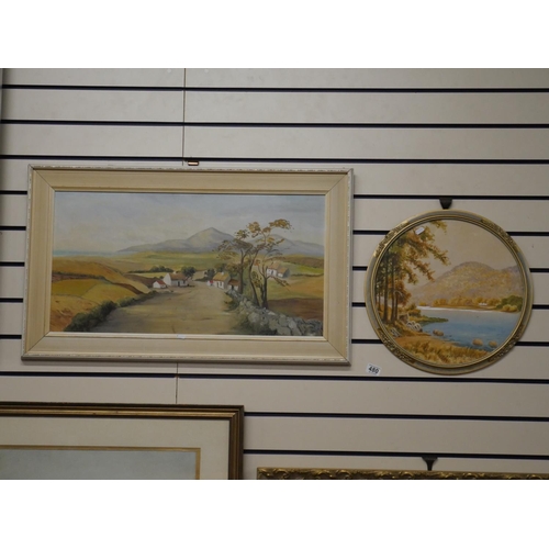 480 - OIL PAINTING AND WATERCOLOUR