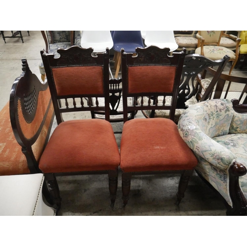 556 - 2 EDWARDIAN SIDE CHAIRS