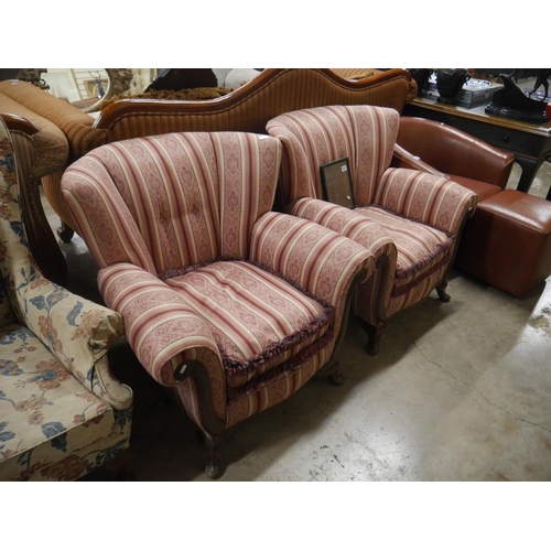 563 - PAIR OF EARLY 20TH CENTURY ARMCHAIRS