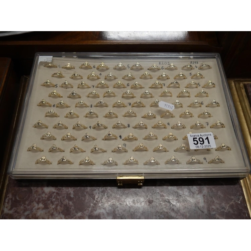 591 - BOX OF RINGS