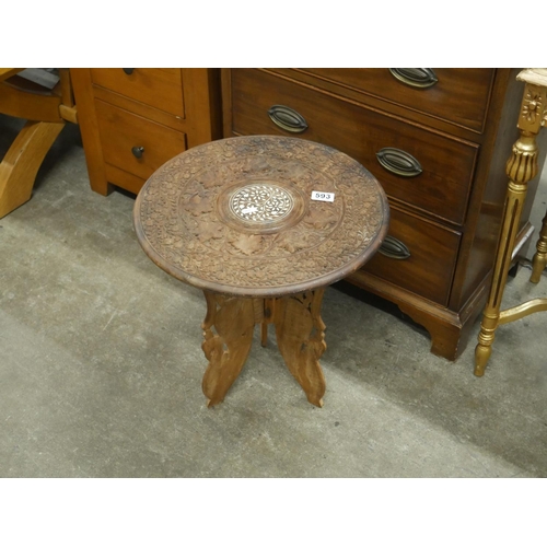 593 - MOTHER OF PEARL INLAID TABLE