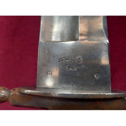 7 - AUSTRIAN PIONEER SIDEARM 1863 TOTAL LENGTH 25 INCHES