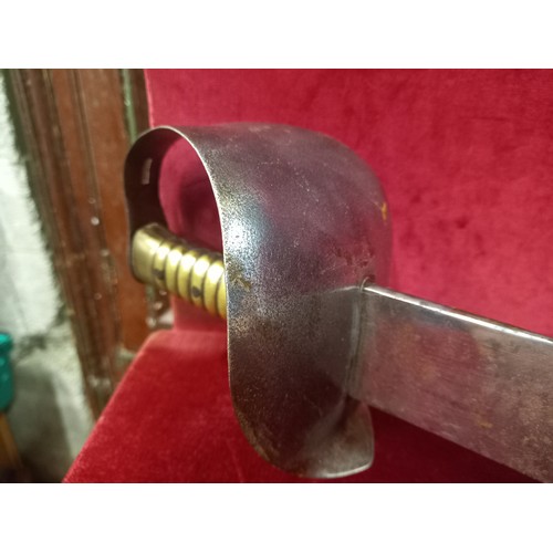 20 - VICTORIAN LEAD CUTTER SWORD TOTAL LENGTH 36 INCHES