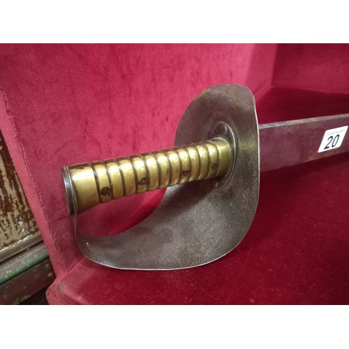 20 - VICTORIAN LEAD CUTTER SWORD TOTAL LENGTH 36 INCHES