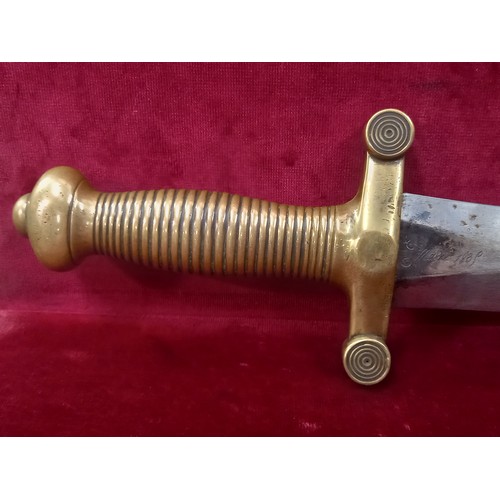 21 - FRENCH SIDEARM AND SCABBARD 1831 TOTAL LENGTH 26 1/2 INCHES