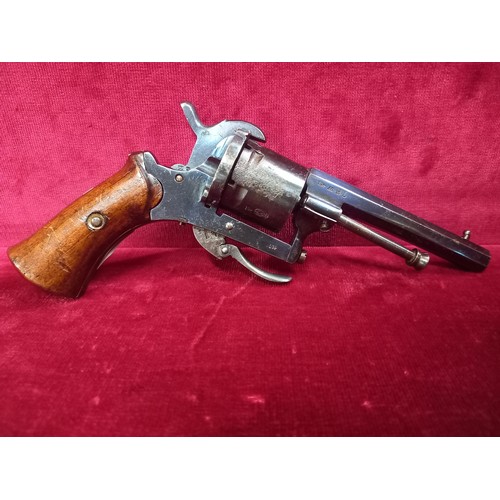 35 - PIN FIRE REVOLVER MECHANISM GOOD TOTAL LENGTH 8 INCHES