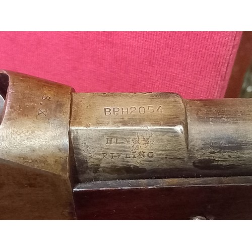 51 - ROYAL ENFIELD MK2 MARTINI RIFLE 1872 45/77 WITH SAW BACK BAYONET AND SCABBARD MECHANISM GOOD TOTAL L... 