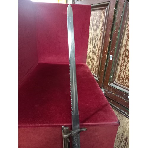 51 - ROYAL ENFIELD MK2 MARTINI RIFLE 1872 45/77 WITH SAW BACK BAYONET AND SCABBARD MECHANISM GOOD TOTAL L... 