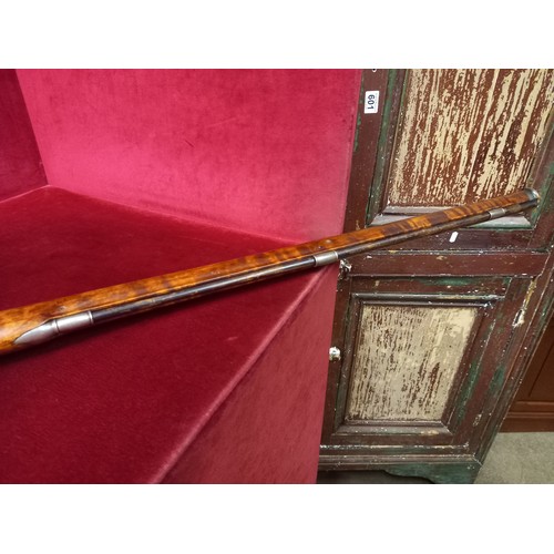 52 - ESKILTUNA  PERCUSSION RIFLE MECHANISM GOOD, TOTAL LENGTH 50 INCHES