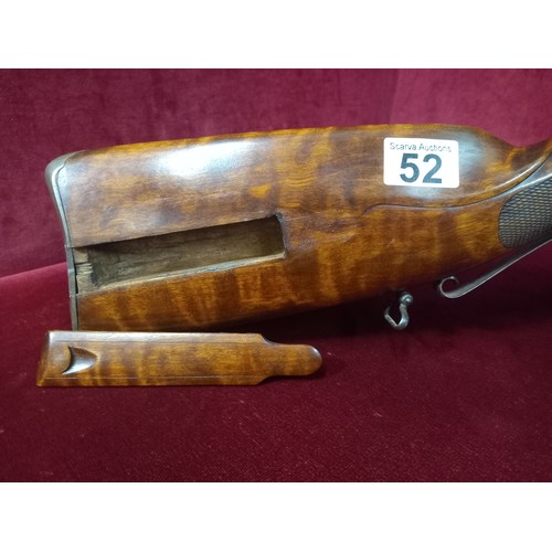 52 - ESKILTUNA  PERCUSSION RIFLE MECHANISM GOOD, TOTAL LENGTH 50 INCHES