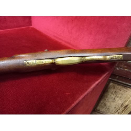 53 - PERCUSSION CAP RIFLE MECHANISM GOOD TOTAL LENGTH 54 INCHES