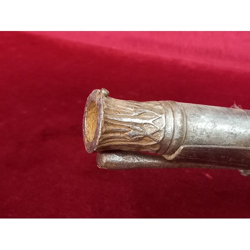 54 - MATCHLOCK GUN MECHANISM GOOD TOTAL LENGTH 75 1/2 INCHES