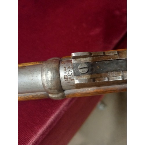 55 - SWEDISH ROLLING BLOCK RIFLE 1876 OBSOLETE CAL MECHANISM GOOD TOTAL LENGTH 49 INCHES