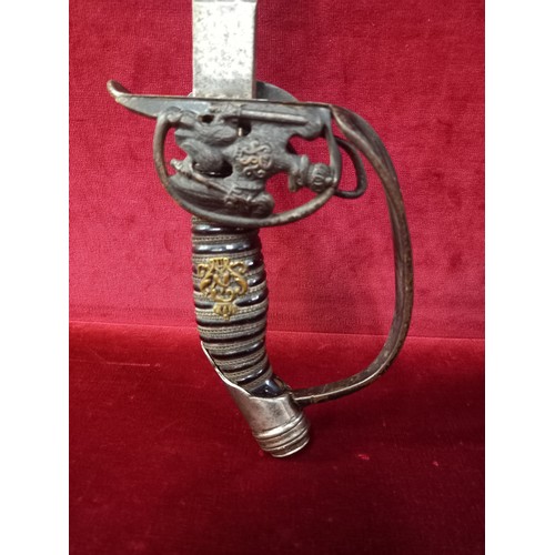 RUSSIAN INFANTRY OFFICERS LEFT HANDED SWORD 1889 TOTAL LENGTH 37 1/2 INCHES