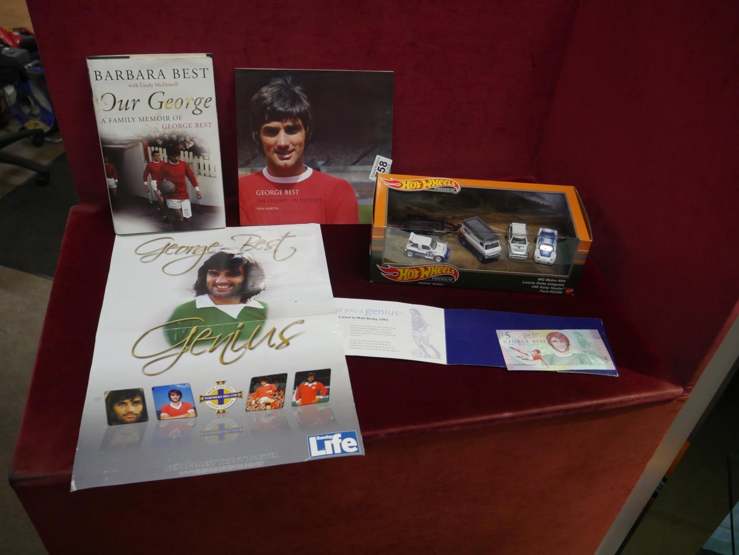 GEORGE BEST COLLECTABLES INCLUDING £5 NOTE