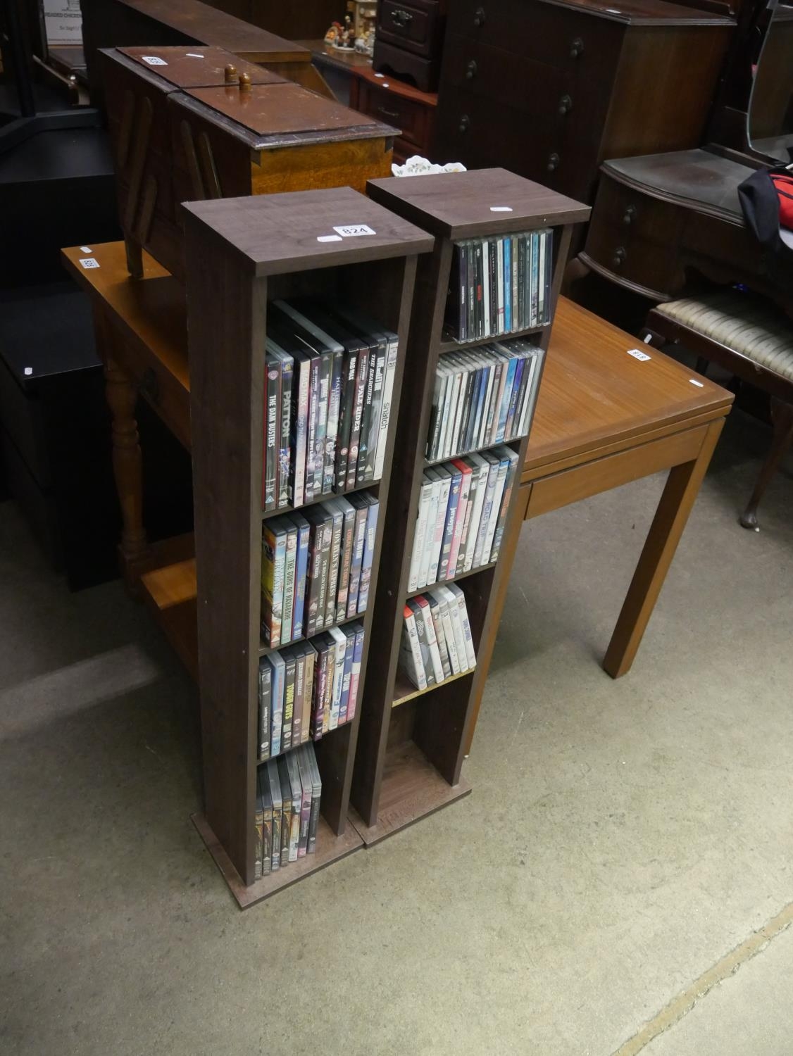2 CD RACKS AND CONTENTS