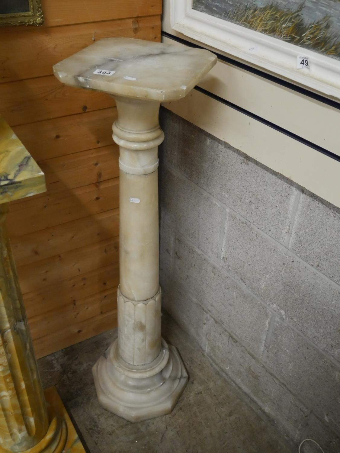 ANTIQUE MARBLE TORCHERE