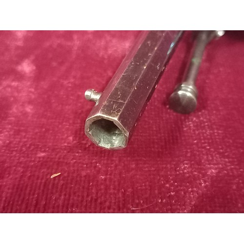 35 - PIN FIRE REVOLVER MECHANISM GOOD TOTAL LENGTH 8 INCHES