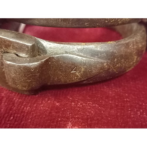 39 - SET OF ANTIQUE HANDCUFFS