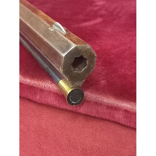 53 - PERCUSSION CAP RIFLE MECHANISM GOOD TOTAL LENGTH 54 INCHES