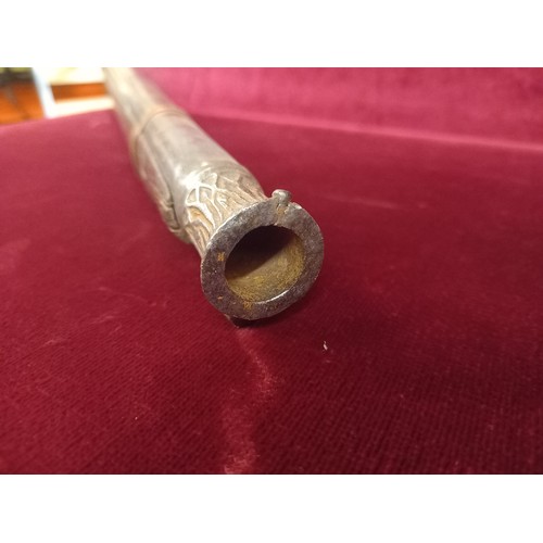 54 - MATCHLOCK GUN MECHANISM GOOD TOTAL LENGTH 75 1/2 INCHES